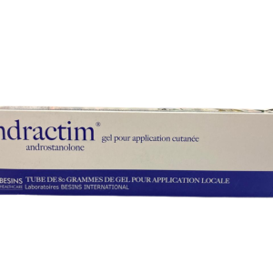 Andractim Gel 2.5% (Dihydrotestosterone) tube for the treatment of Gynaecomastia and androgen deficiency, available for secure international shipping